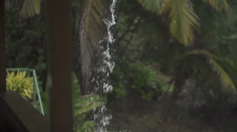 Water spout slow mo pan down 스톡 동영상 52134341