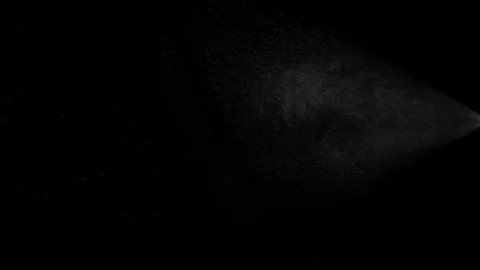 Water spray on black background, slow motion Stock Footage 113279331