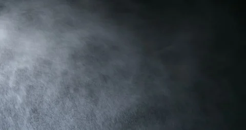 Water spray, microbes in air simulation, on black background Stock-Footage 137925171