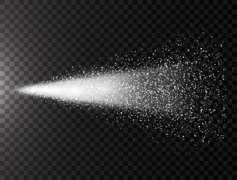Water spray mist of atomizer on transparent background. Realistic spray with  Stock Illustration