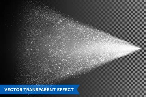 Water spray mist of atomizer. Vector light dispersion effect Stock Illustration