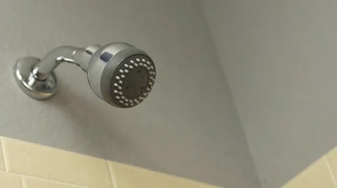 Water spray out of a shower head Stock Footage 59839874