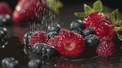 Water Spray over the Fruit Stock Footage 135653123