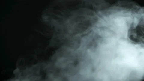 The water spray steam or smoke motion isolated on black background. Stock Footage 234167166