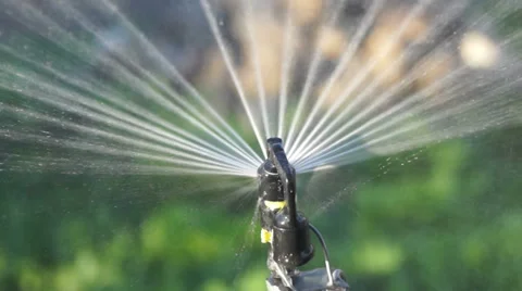 Water spray system - close up Stock Footage 32303483
