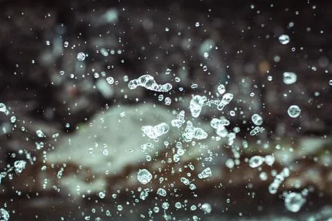 Water spray from the waves Stock Photos