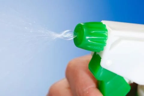 Water spraying macro 스톡 사진