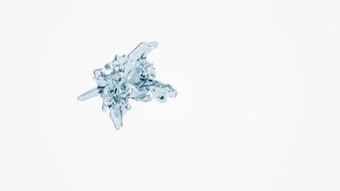 Water Spread Slow on White Background Stock Footage 302455061