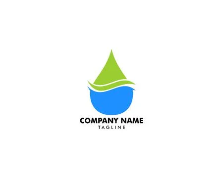 Water Spring Logo Vector Template Design Stock Illustration