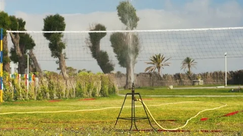 Water sprinkler on grass Video stock 76294955