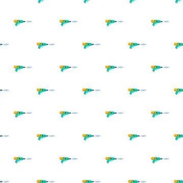 Water squirting toy pistol seamless pattern for summer fun Stock Illustration