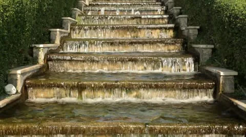 Water Stairs Stock Footage 10723864