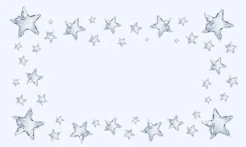Water Star Frame Illustrazione stock
