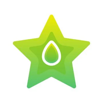 Water star gradient logo design template icon Stock Illustration