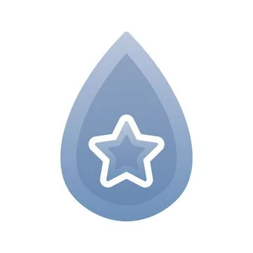 Water star gradient logo design template icon Stock Illustration