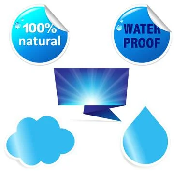 Water sticker Stock Illustration