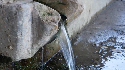 Water from stone source Stock Footage 119272549