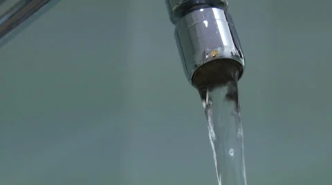 Water stop slow from tap Stock Footage 36887839