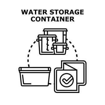 Water storage container concept vector illustration Stock Illustration