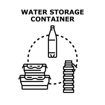 Water storage container concept vector illustration Stock Illustration
