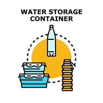 Water storage container concept vector illustration 스톡 일러스트