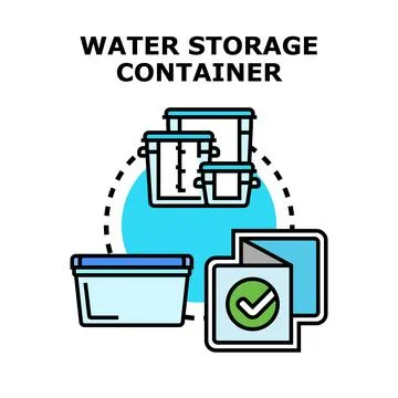 Water storage container concept vector illustration Stock Illustration