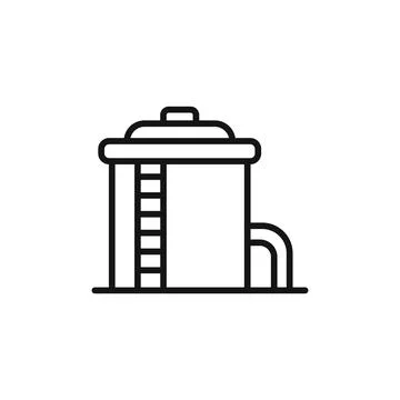Water Storage logo sign vector outline Stock Illustration