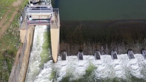 Water storage in rivers Stock Footage 261996407