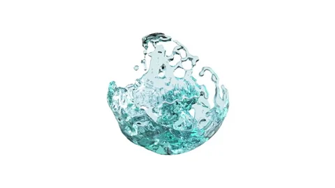 Water storm inside a ball Stock Footage 121252631