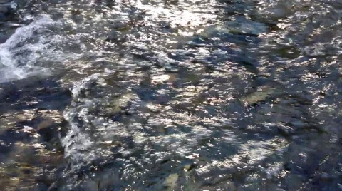The water stream and rocks bottom 库存影片 49067338