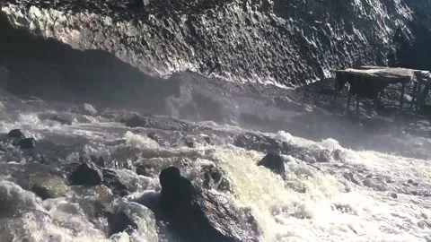 Water stream below Glacier 動画素材 238979492