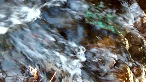Water stream between stones Stock Footage 131375179
