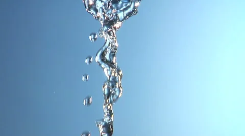 Water stream, blue highlights, clean fresh stream Stock Footage 46539959