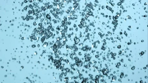 Water stream breaking into droplets slow motion Video stock 327051011