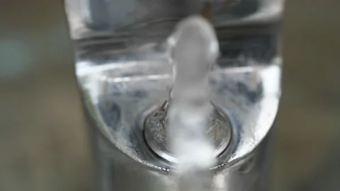 A water stream coming out of a drinking fountain. Stock Footage 164499775