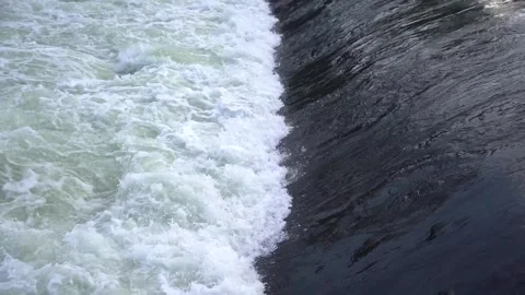 Water stream contrast Stock Footage 240818030
