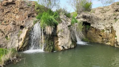 Water stream drone shot Video stock 242314337
