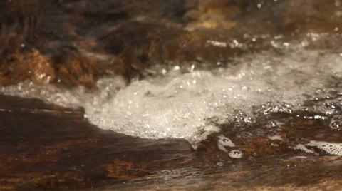 Water stream; extreme close up; handheld; Stock Footage 35878708