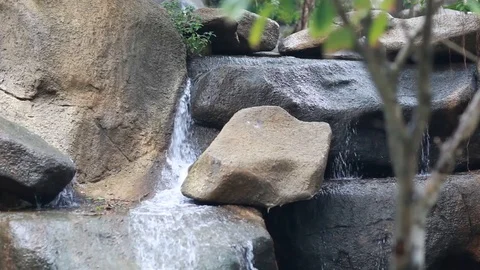 Water stream Falling From The Rock, Video Stock Footage 104467466