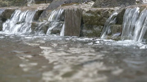 Water stream flow over stones. Stock Footage 121940458