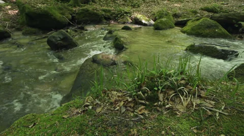 Water stream in high mountain Stock Footage 35760213
