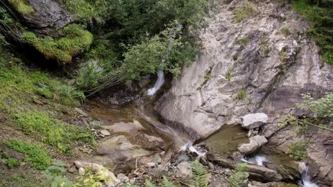 Water stream on mountain Stock Photos