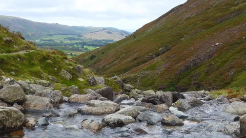 A water stream in the mountains. Stock Footage 112810955