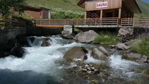 Water stream or river down the canyon Stock Footage 248380639