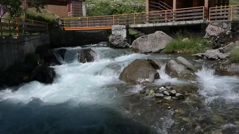 Water stream or river down the canyon Stock Footage 248380649