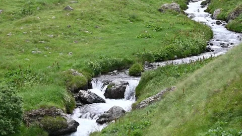 Water stream or river down the canyon Stock Footage 248380693