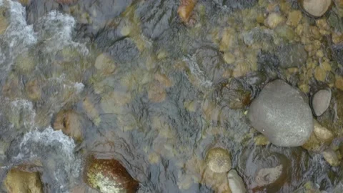 Water stream pattern, a beautiful background of quick current Stock Footage 160326469