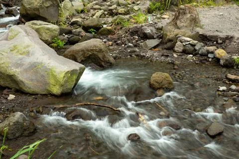 Water stream of the river Stock Photos