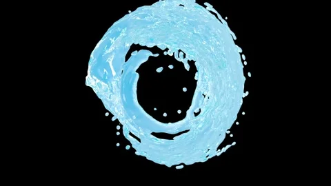 Water stream vortex blue 스톡 동영상 341107754
