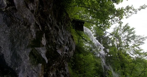Water streaming of a mountain in Austria, 4K Stock Footage 79057368